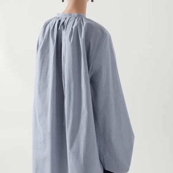 COS Blue/white Stripe Shirt - Picture 3 of 11